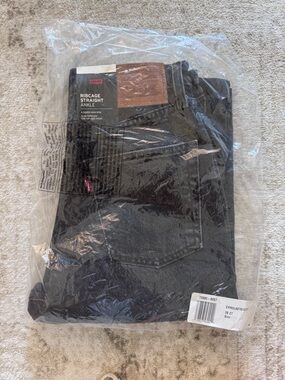 Levi’s Ribcage Straight Ankle Jeans Black 26x27 NWT High Rise